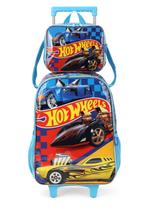 Mochila de Rodas com Lancheira Hot Wheels ul 41x30x14 cm