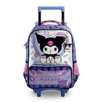 Mochila de Rodas Escolar Kuromi Hello Kitty Meninas Teen Mochila de Rodas Escolar Kuromi Hello Kitty Meninas Teen