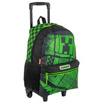 Mochila de Rodas Escolar MineCraft Acid Plus Sestini Verde Mochila de Rodas Escolar MineCraft Acid Plus Sestini Verde