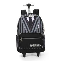 Mochila De Rodas Wandinha Família Addams Juvenil Escolar