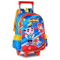 Mochila de rodinha carrinho os aventureiros 16" clio av2794k