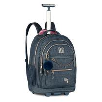 Mochila De Rodinha Coleção Denim Vintage Rebecca Bonbon
