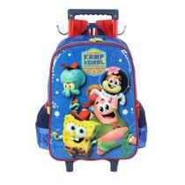 Mochila de Rodinha Com Alça Luxcel Bob Esponja Azul