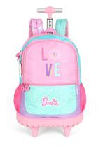 Mochila de Rodinha Com Alças Barbie Turquesa - Luxcel - (41501)