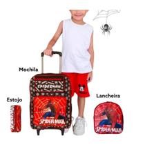 Mochila De Rodinha Com Estojo E Lancheira De Menino Mochila De Rodinha Com Estojo E Lancheira De Menino