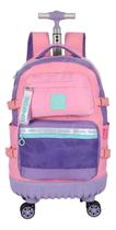 Mochila de rodinha e alca up4you roxo e rosa giro 360 luxcel rosa Mochila de rodinha e alca up4you roxo e rosa giro 360 luxcel rosa