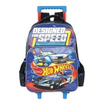 Mochila De Rodinha E Costas Hot Wheels Designed For Speed Azul