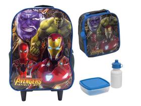 Mochila de Rodinha e Lancheira Infantil Marvel Vingadores - Xeryus Mochila de Rodinha e Lancheira Infantil Marvel Vingadores - Xeryus