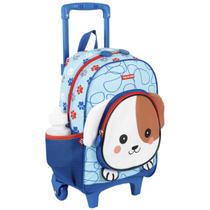 Mochila De Rodinha Escola Creche Infantil Pequena Kids Dog Sestini Azul