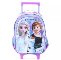 Mochila de Rodinha Escolar 16 Frozen Elsa Olaf Holográfica