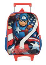 Mochila de Rodinha Escolar Capitão América Original Marvel