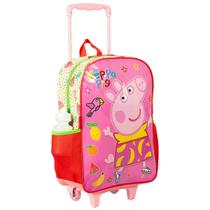 Mochila De Rodinha Escolar Infantil G Menina Peppa Fruits Oficial Sestini Rosa Mochila De Rodinha Escolar Infantil G Menina Peppa Fruits Oficial Sestini Rosa