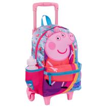 Mochila De Rodinha Escolar Infantil Media Peppa Oficial Sestini