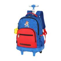 Mochila De Rodinha Escolar Infantil Menino Mario Bros