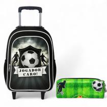 Mochila De Rodinha Escolar Masculina Infantil Menino +estojo - Futebol Mochila De Rodinha Escolar Masculina Infantil Menino +estojo - Futebol