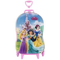 Mochila de Rodinha Escolar Princesa Castelo Disney 3D Maxtoy