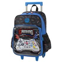 Mochila de Rodinha Escolar Up4you Azul Vermelho Gamer Luxcel Mochila de Rodinha Escolar Up4you Azul Vermelho Gamer Luxcel
