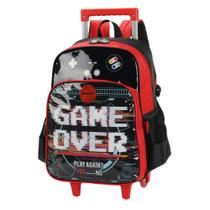 Mochila de Rodinha Escolar Up4you Azul Vermelho Gamer Luxcel