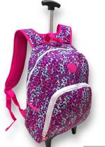 Mochila De Rodinha Estampada feminina juvenil adulto Mochila De Rodinha Estampada feminina juvenil adulto