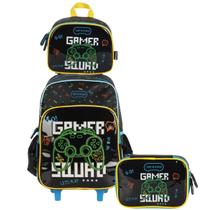 Mochila de Rodinha Estojo e Lancheira Up4You Game Preta Mochila de Rodinha Estojo e Lancheira Up4You Game Preta