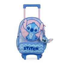 Mochila de Rodinha Feminina Infantil Stitch Baby Azul Clara Mochila de Rodinha Feminina Infantil Stitch Baby Azul Clara