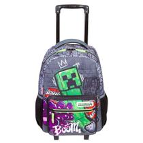 Mochila de Rodinha Grande Minecraft M Plus Spray - Colorido - Sestini