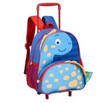 Mochila de Rodinha Infantil Dinossauro Dino Escola Clio