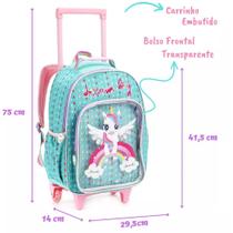 Mochila De Rodinha Infantil DREAM BIG Unicórnio Denlex