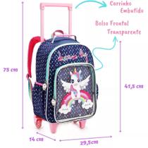 Mochila De Rodinha Infantil DREAM BIG Unicórnio Denlex Mochila De Rodinha Infantil DREAM BIG Unicórnio Denlex
