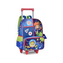 Mochila De Rodinha Infantil Gato Galatico Escola Criança