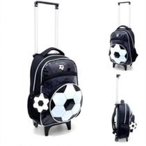 Mochila De Rodinha Infantil Menino Futebol Escolar