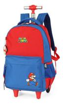 Mochila De Rodinha Juvenil Super Mario - Luxcel Cor Azul Mochila De Rodinha Juvenil Super Mario - Luxcel Cor Azul