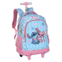 Mochila De Rodinha Lilo Stitch e Angel Infantil Luxcel Rosa Mochila De Rodinha Lilo Stitch e Angel Infantil Luxcel Rosa