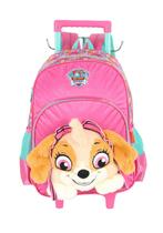 Mochila de rodinha paw patrol rosa luxcel