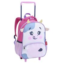 Mochila de Rodinha Pequena Escola Creche Infantil 0 A 4 Anos Vaquinha Mochila de Rodinha Pequena Escola Creche Infantil 0 A 4 Anos Vaquinha