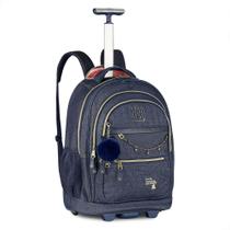 Mochila De Rodinha Rebecca Bonbon Oficial Jeans Escolar - Clio Style Mochila De Rodinha Rebecca Bonbon Oficial Jeans Escolar - Clio Style