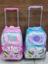 Mochila de Rodinha sweety unicórnio com lantejoula 8658