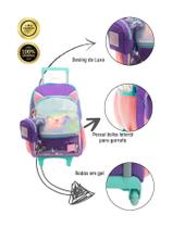 Mochila de Rodinha Tween Gatinho Glitter Holográfica 13960