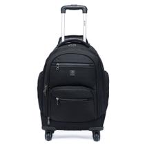 Mochila De Rodinha Viagem Executiva Notebook Reforçada Resistente Preto