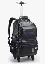Mochila De Rodinha Wandinha Holografica PRETA MR43793 - Seanite Mochila De Rodinha Wandinha Holografica PRETA MR43793 - Seanite