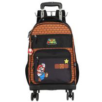 Mochila De Rodinhas 2 em 1 Luxo Bolso Notebook Super Mario