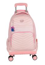 Mochila de Rodinhas 360 Crinkle Rosa Metalizado Notebook Up4you MC49122UP Lançamento 2026