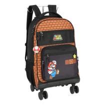 Mochila De Rodinhas 360 Divisão Para Notebook Super Mario LUXCEL