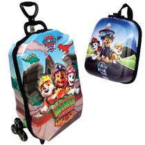 Mochila de Rodinhas 3D com Rodinha Tripla + Lancheira Paw Patrol Dino Maxtoy Diplomata (SKU15894K)