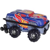 Mochila De Rodinhas 3D Hotwheels Race Monster Trucks Mochila De Rodinhas 3D Hotwheels Race Monster Trucks