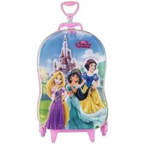 Mochila De Rodinhas 3D Maxtoy Princesas Castelo Rosa Mochila De Rodinhas 3D Maxtoy Princesas Castelo Rosa