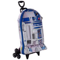 Mochila De Rodinhas 3D Maxtoy Star Wars R2D2 Azul