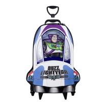 Mochila de Rodinhas 3D Maxtoy Toy Story Buzz Nave Azul Mochila de Rodinhas 3D Maxtoy Toy Story Buzz Nave Azul
