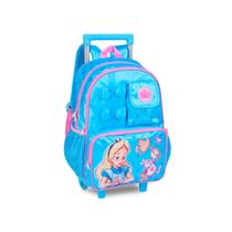 Mochila De Rodinhas Alice no Pais das Maravilhas Azul AC26283K