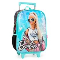 Mochila de Rodinhas Barbie Óculos Verde Escolar - Luxcel